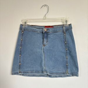 Vintage denim with silver studs.